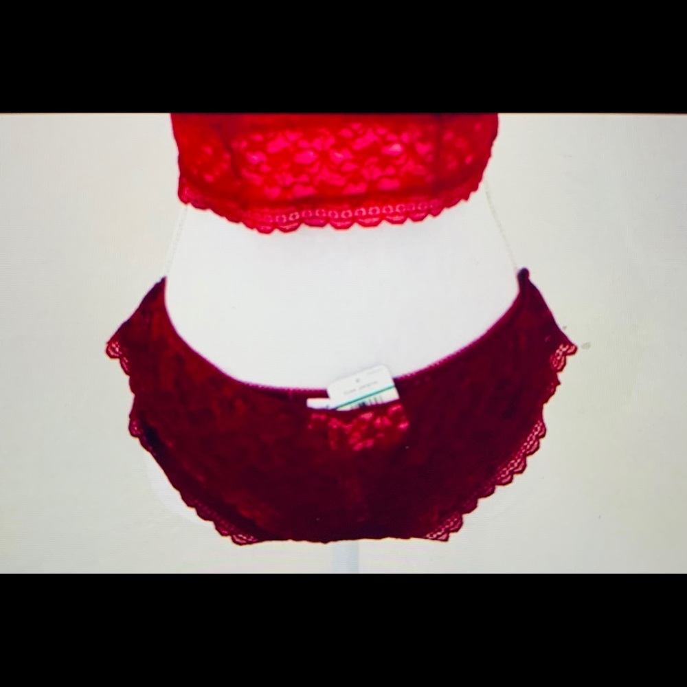 FREE PEOPLE SHEER LACE  BRALETTE & PANTY SET - Picture 3 of 4